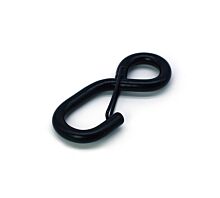 S-Hooks S-hook with a keeper - Rubber-coated - 25mm - 1000kg – Black