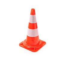 All Warning Material Traffic cone - Orange with reflective strips - 50cm