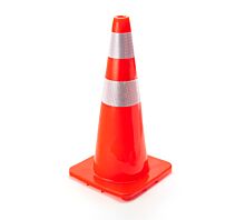 All Warning Material Traffic cone - Orange with reflective stripes - 70cm
